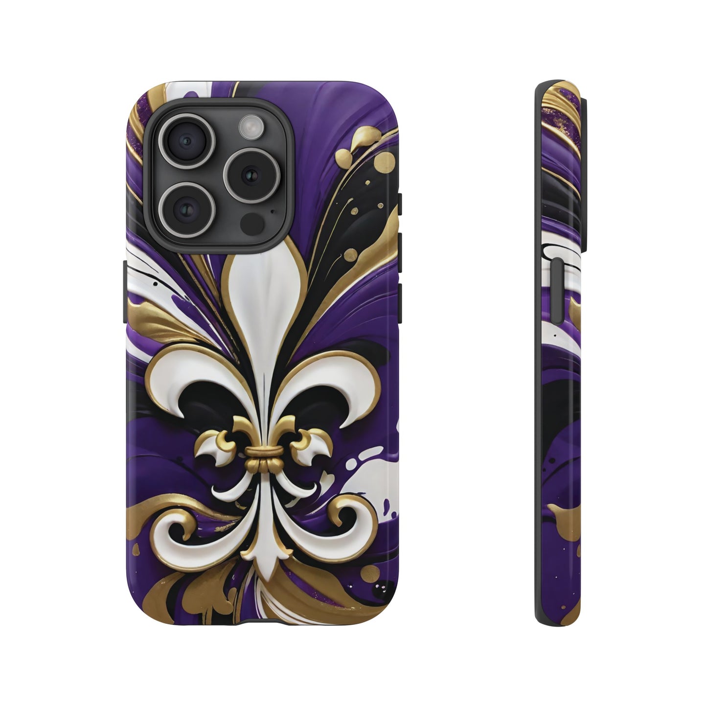 Purple and Gold Fleur-de-Lis 03
