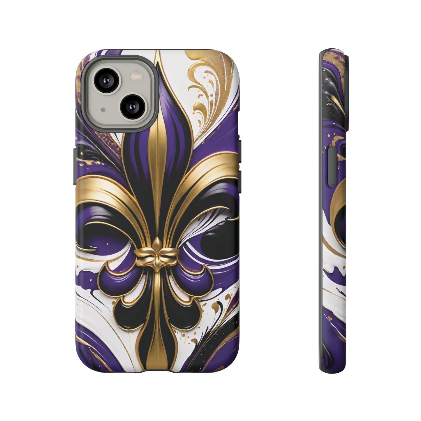 Purple and Gold Fleur-de-Lis 02