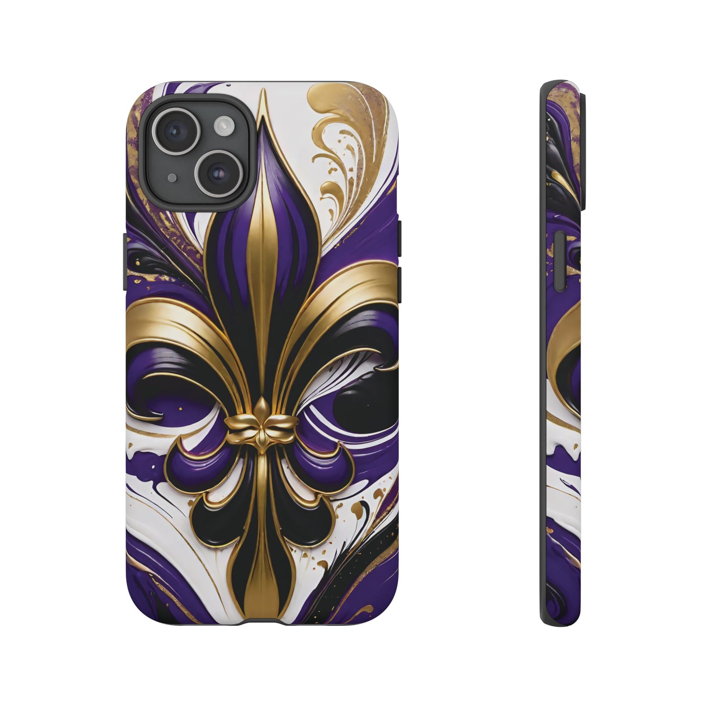 Purple and Gold Fleur-de-Lis 02