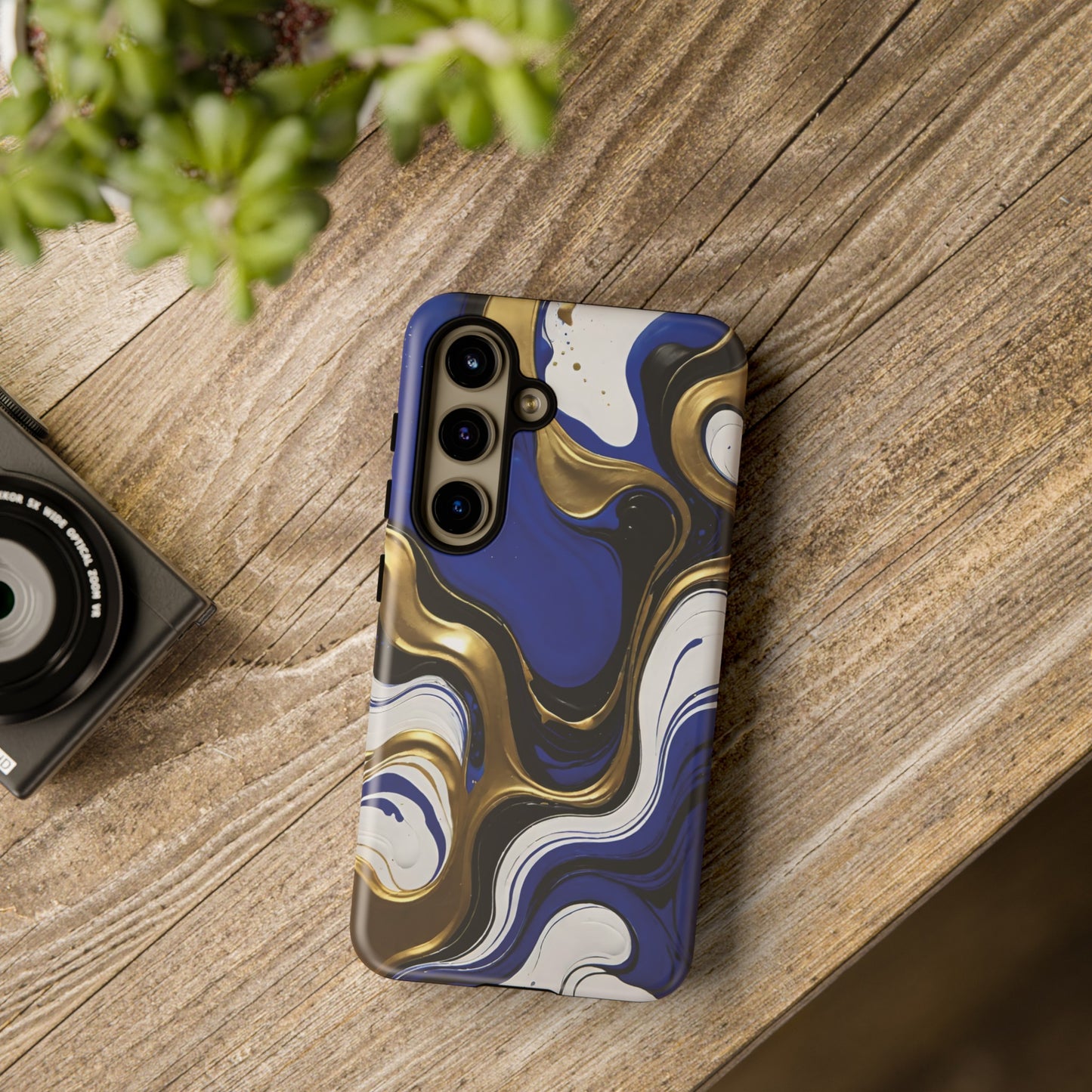 Blue and Gold Swirl 03