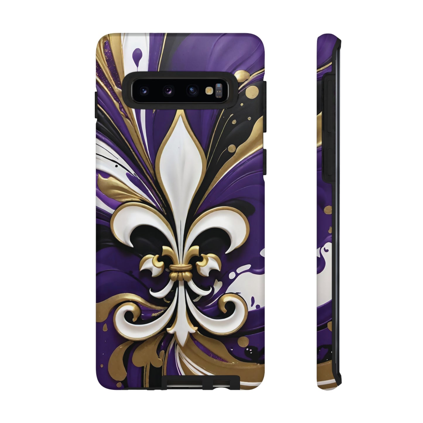Purple and Gold Fleur-de-Lis 03