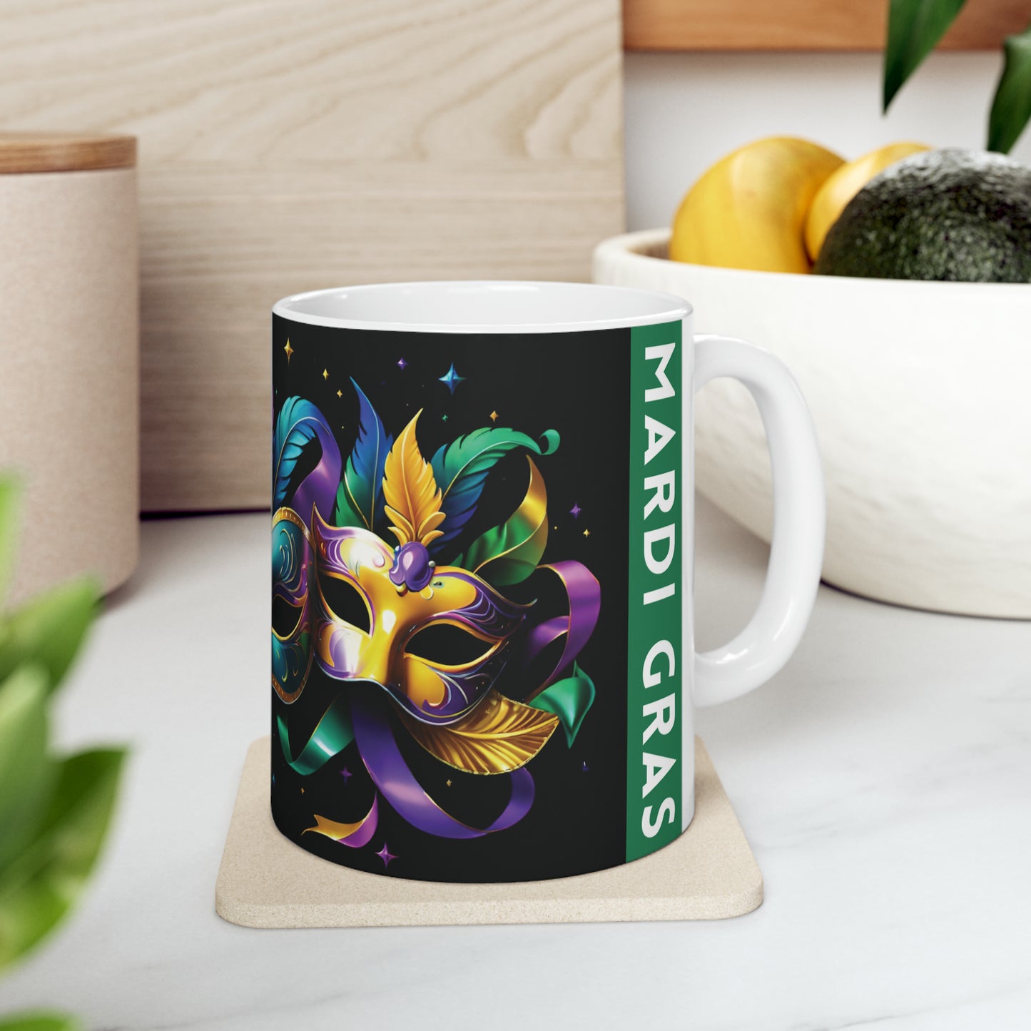 Mardi Gras Masks Mug 02, 11oz - ShadowCrafts Studio
