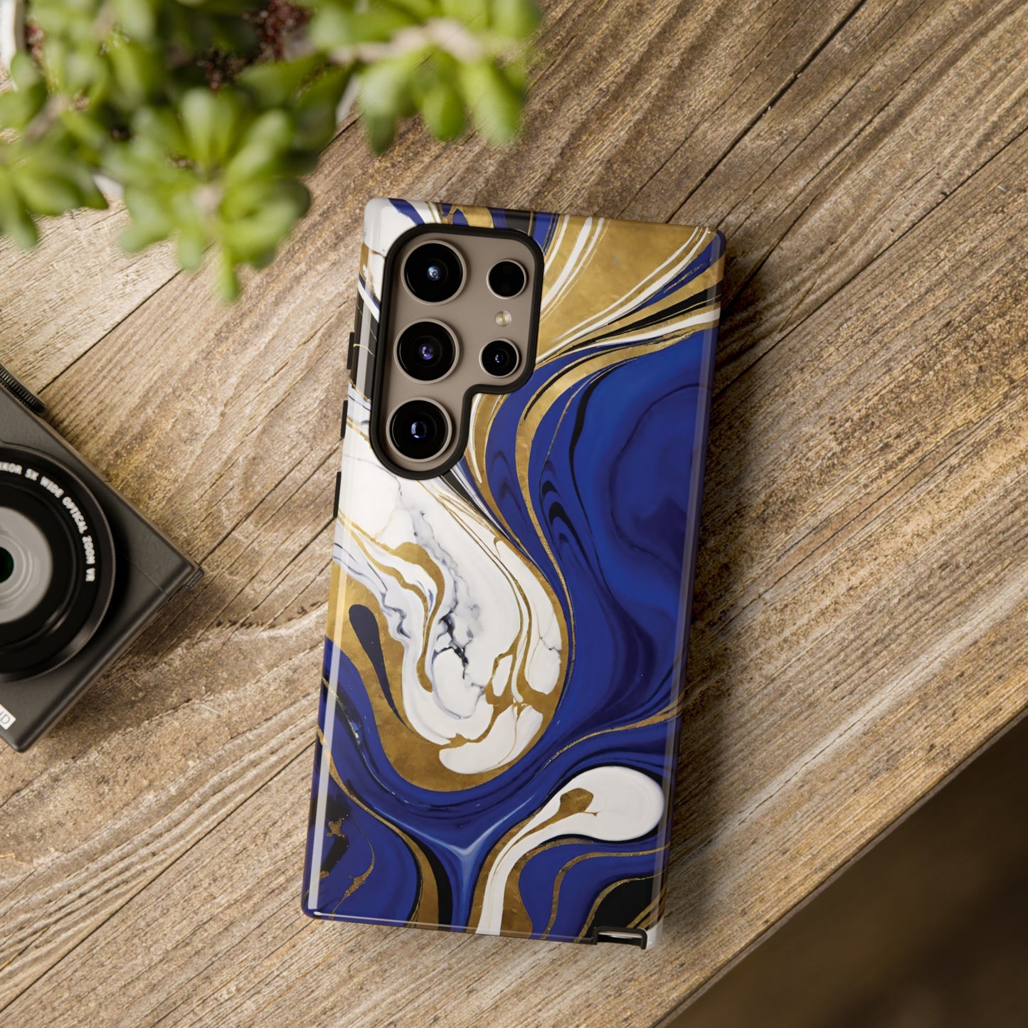 Blue and Gold Swirl 01