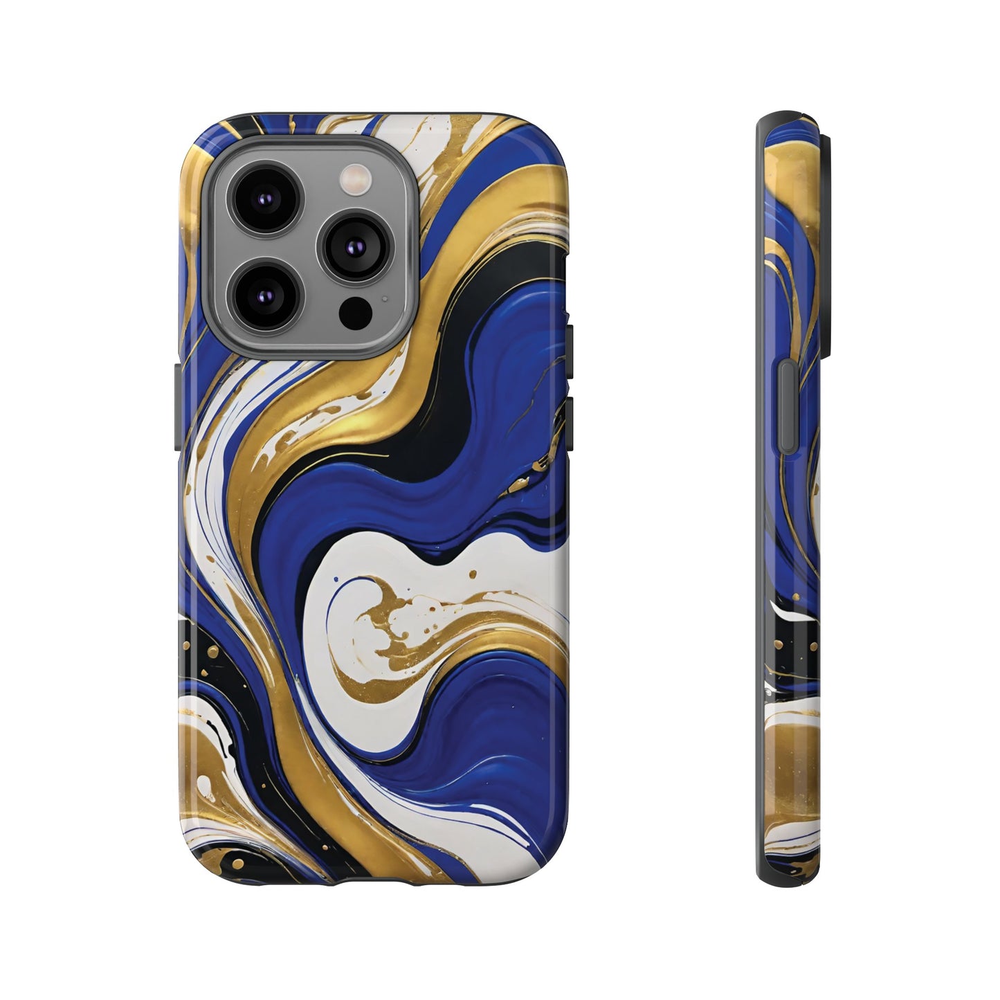 Blue and Gold Swirl 02