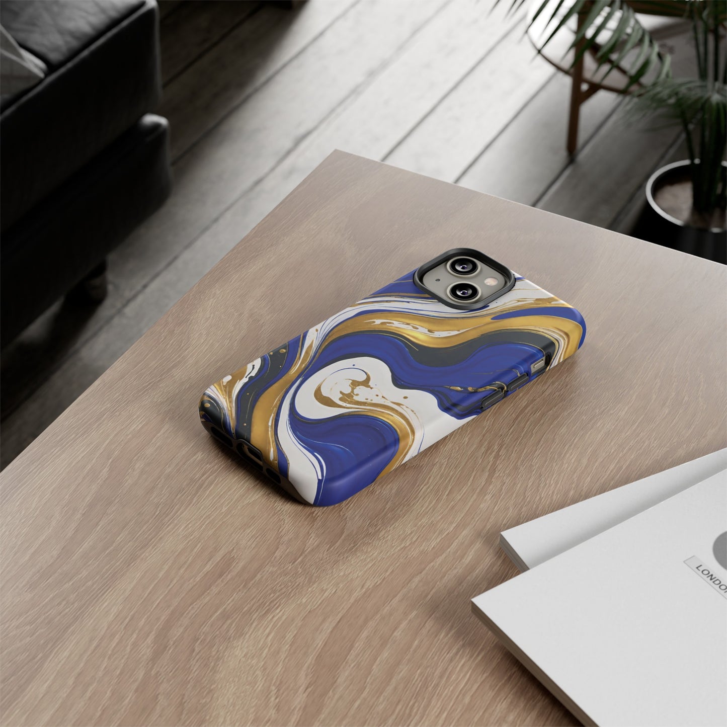 Blue and Gold Swirl 02