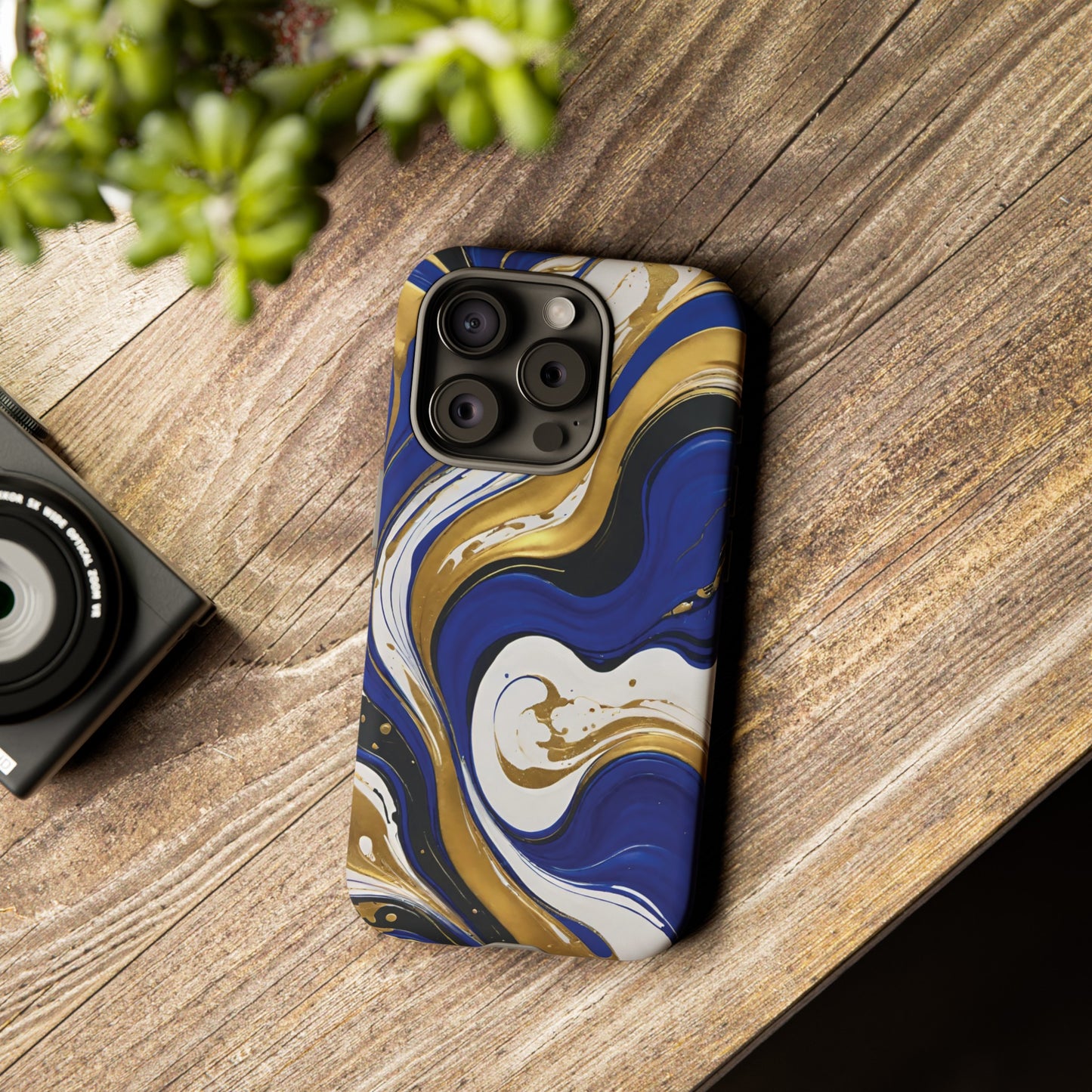 Blue and Gold Swirl 02