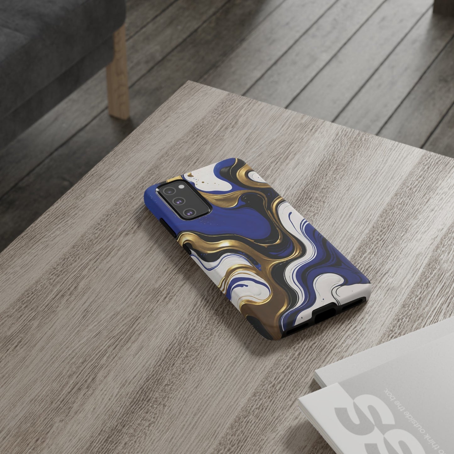 Blue and Gold Swirl 03
