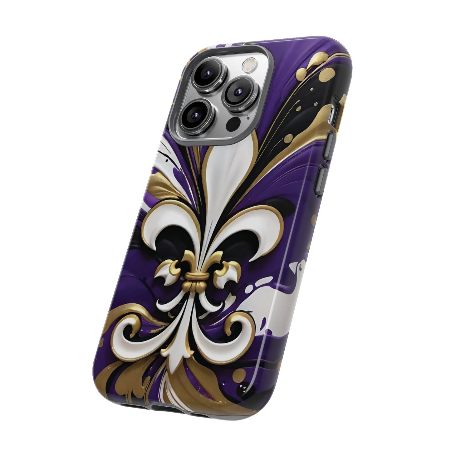 Purple and Gold Fleur-de-Lis 03