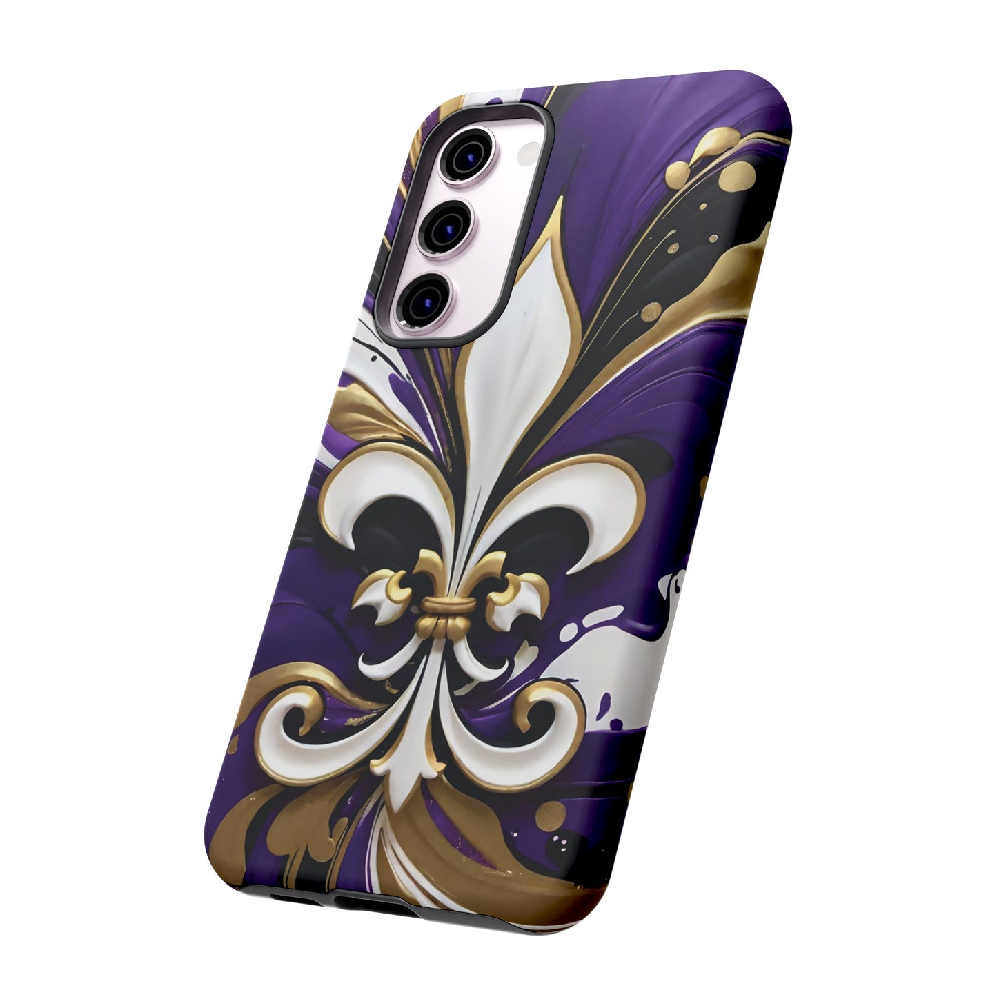 Purple and Gold Fleur-de-Lis 03