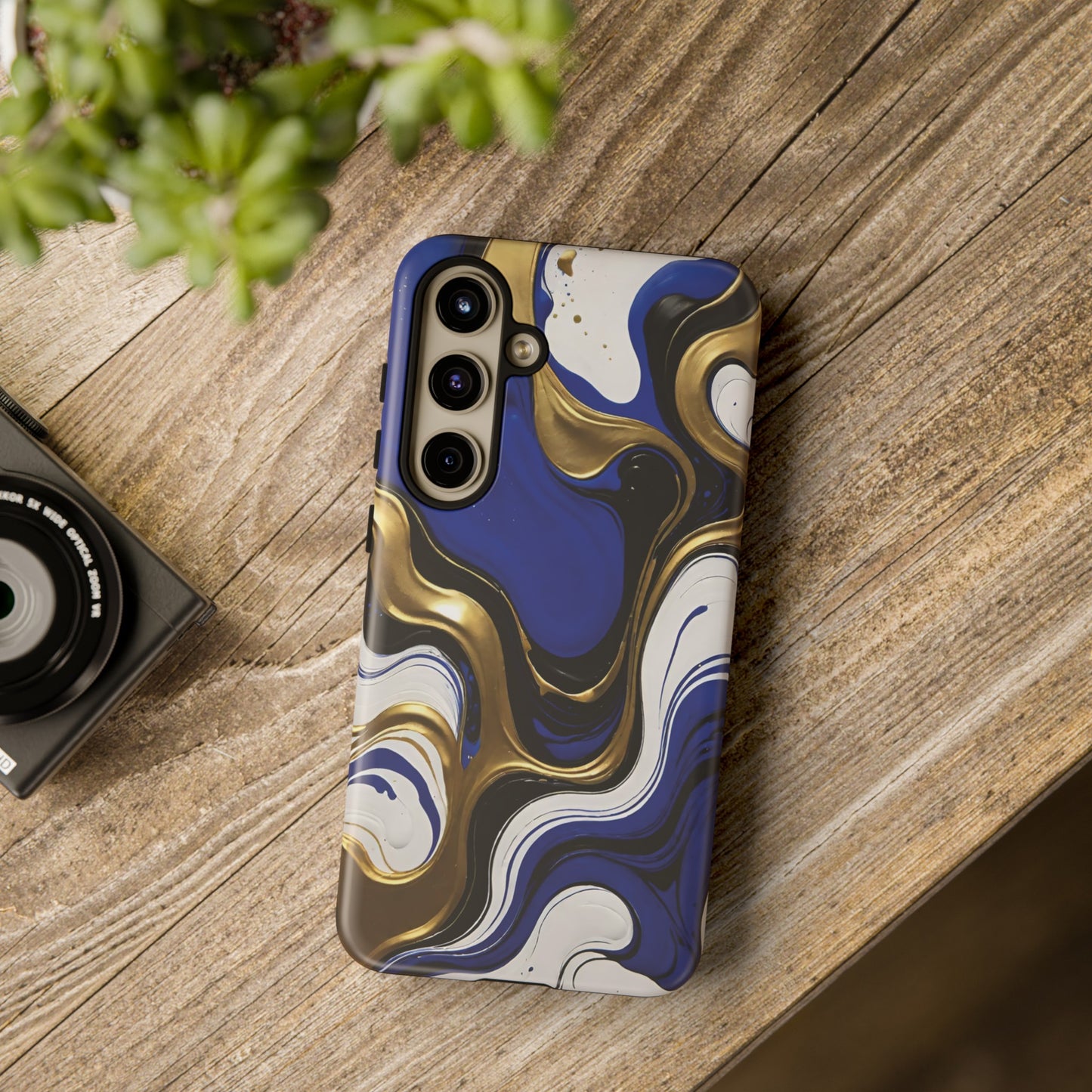 Blue and Gold Swirl 03