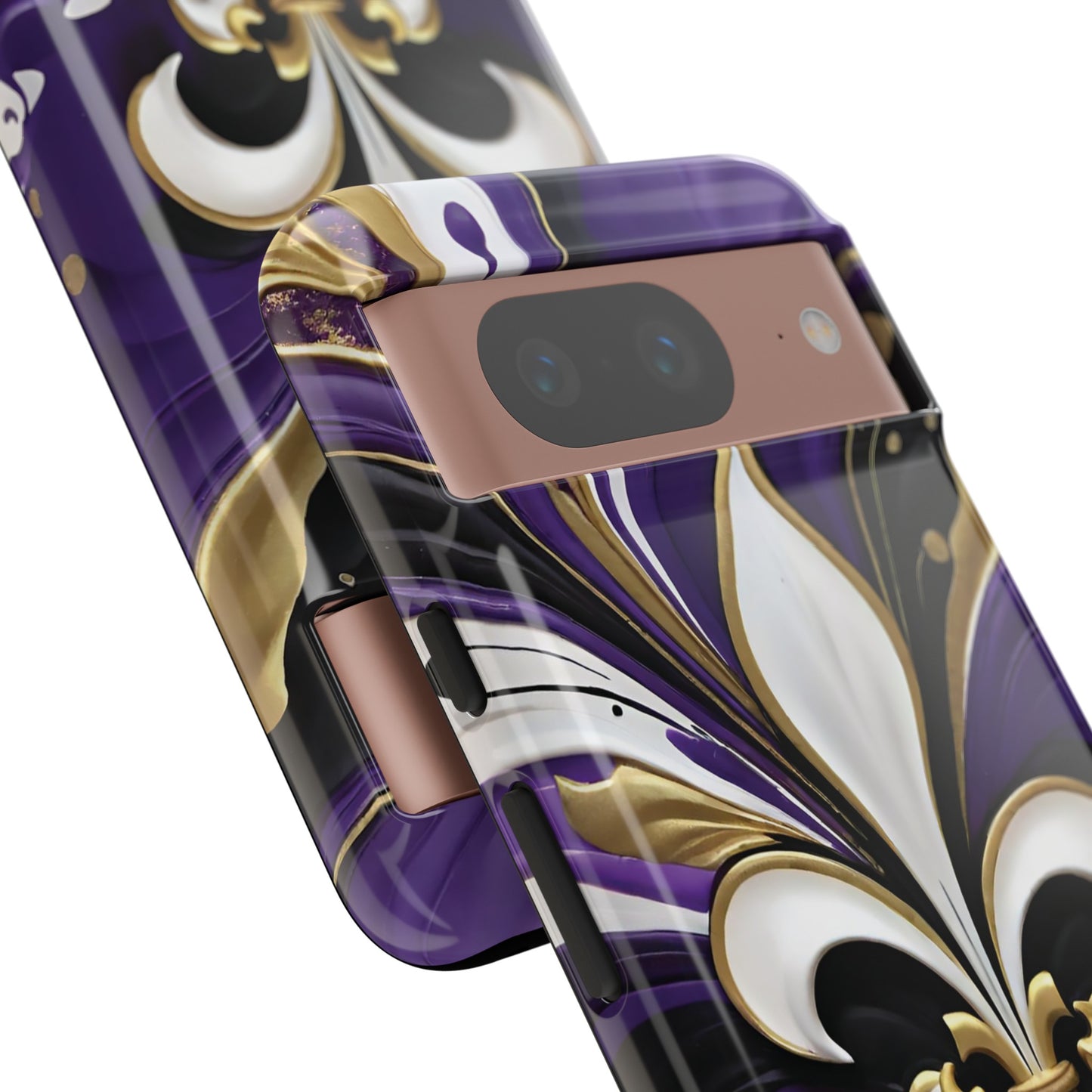 Purple and Gold Fleur-de-Lis 03
