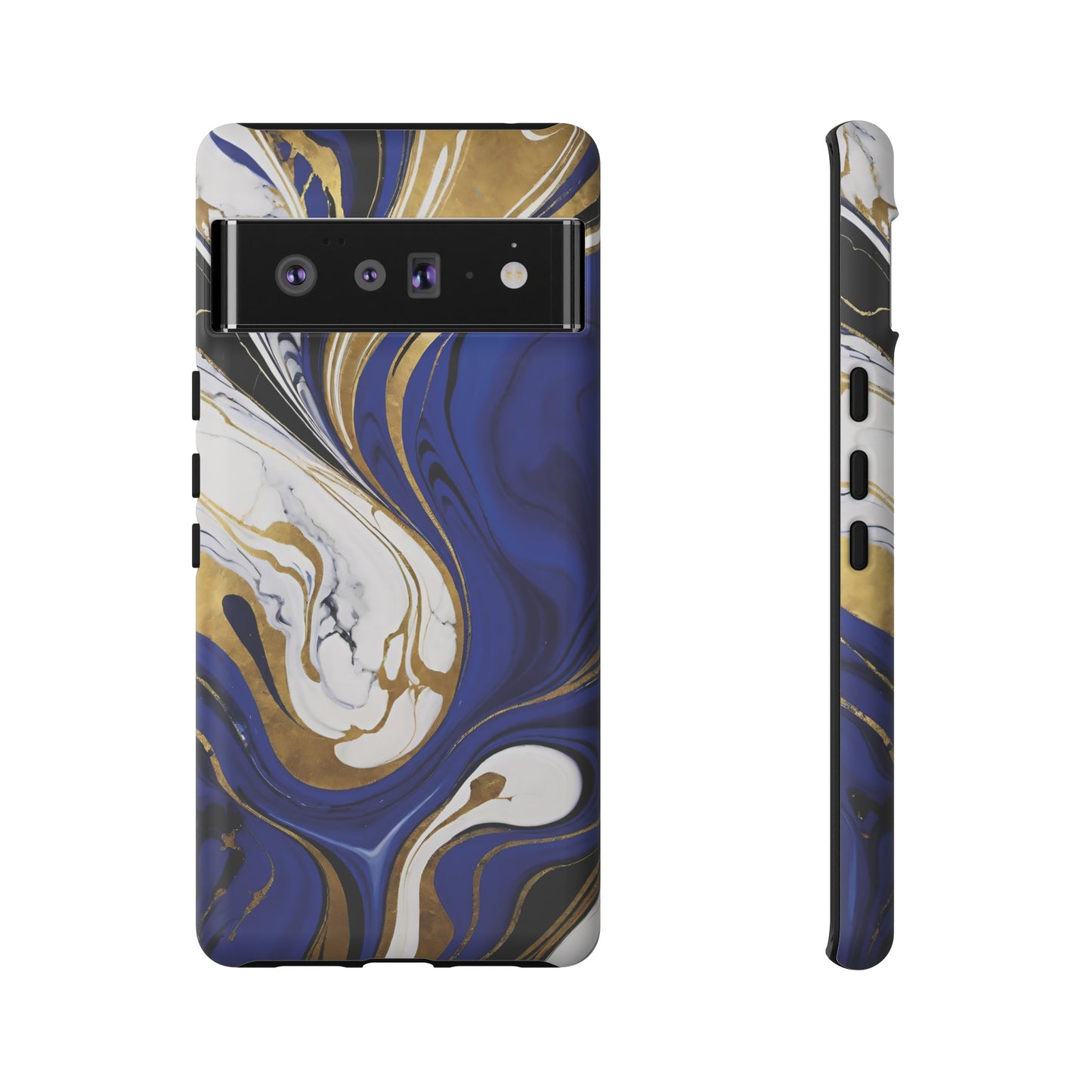 Blue and Gold Swirl 01