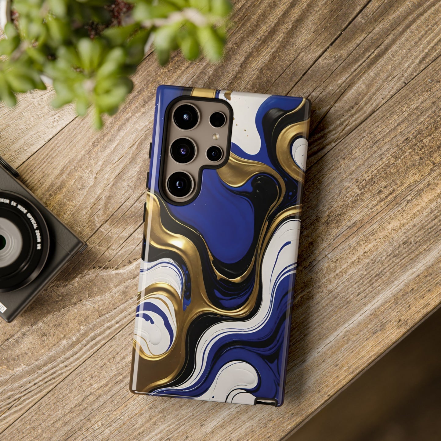 Blue and Gold Swirl 03