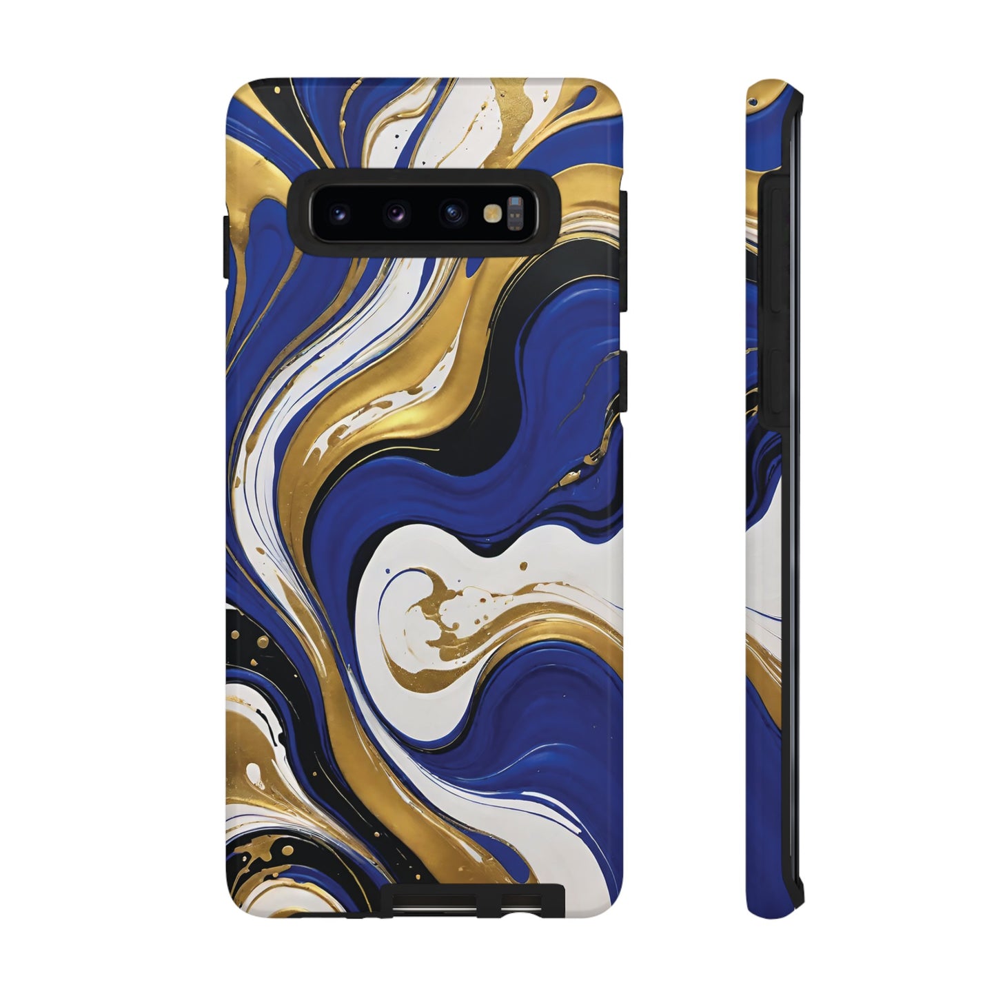 Blue and Gold Swirl 02