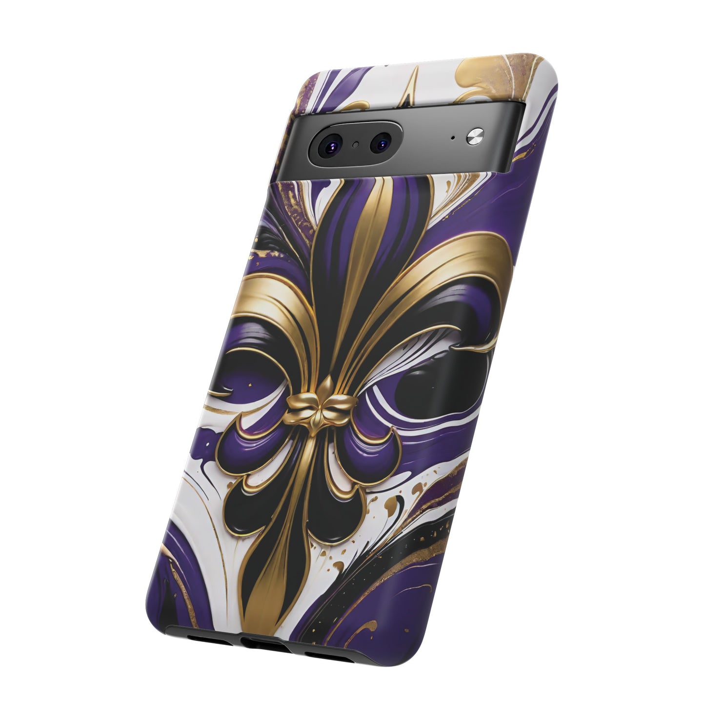 Purple and Gold Fleur-de-Lis 02