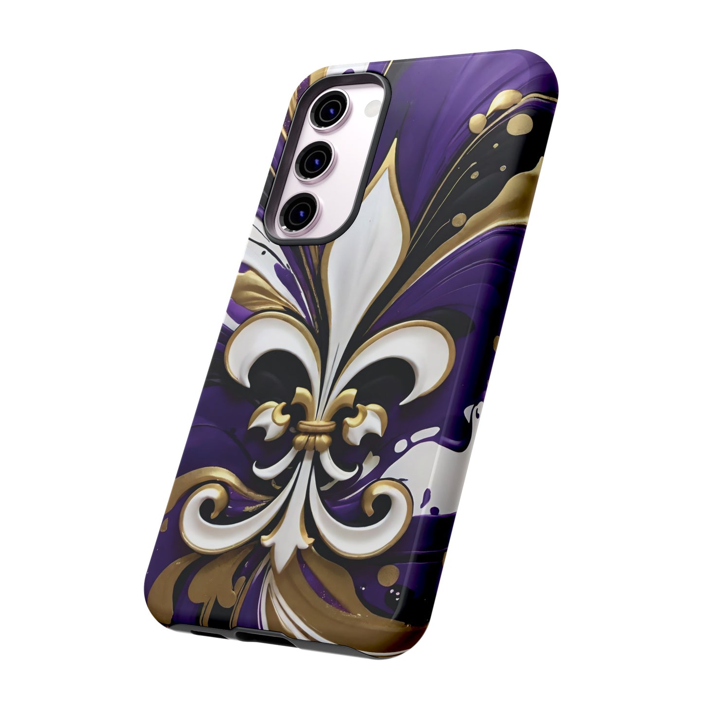 Purple and Gold Fleur-de-Lis 03