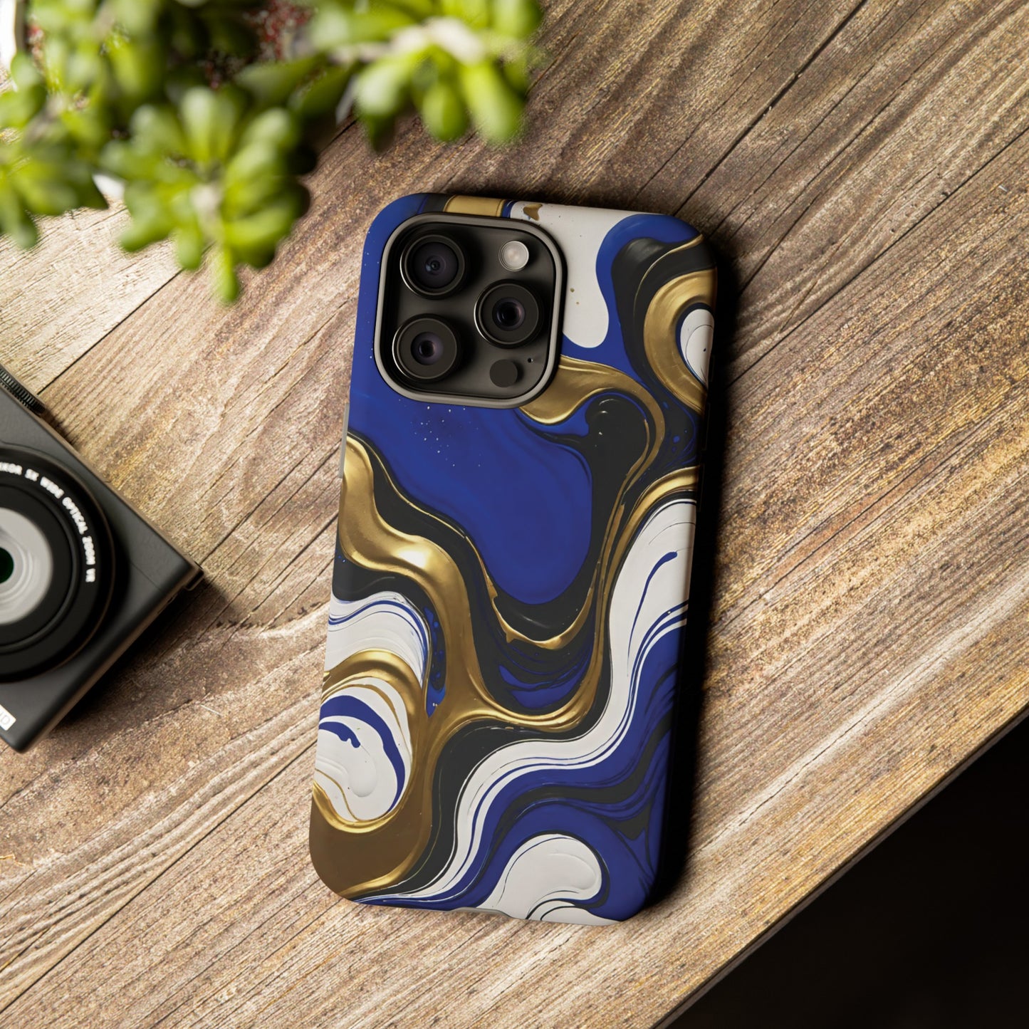 Blue and Gold Swirl 03