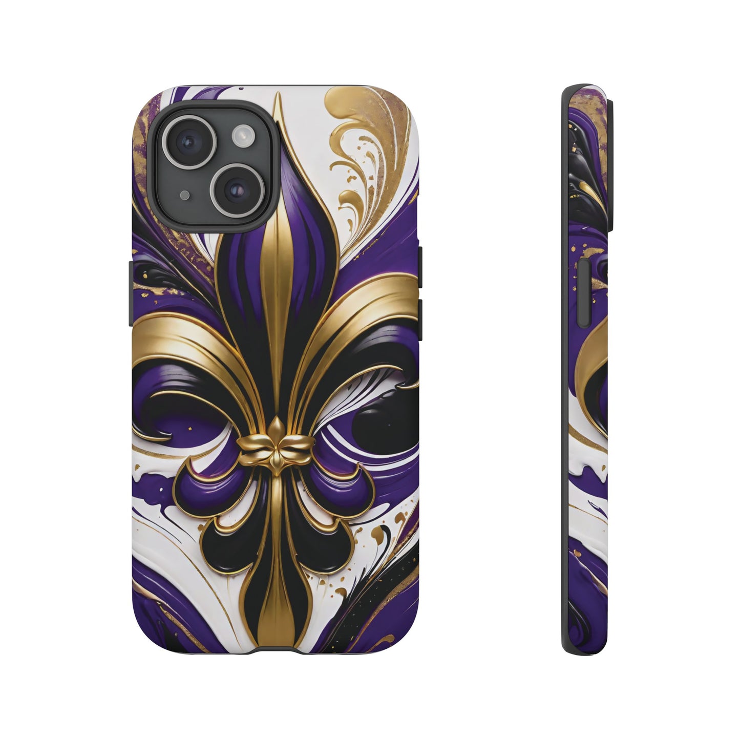 Purple and Gold Fleur-de-Lis 02
