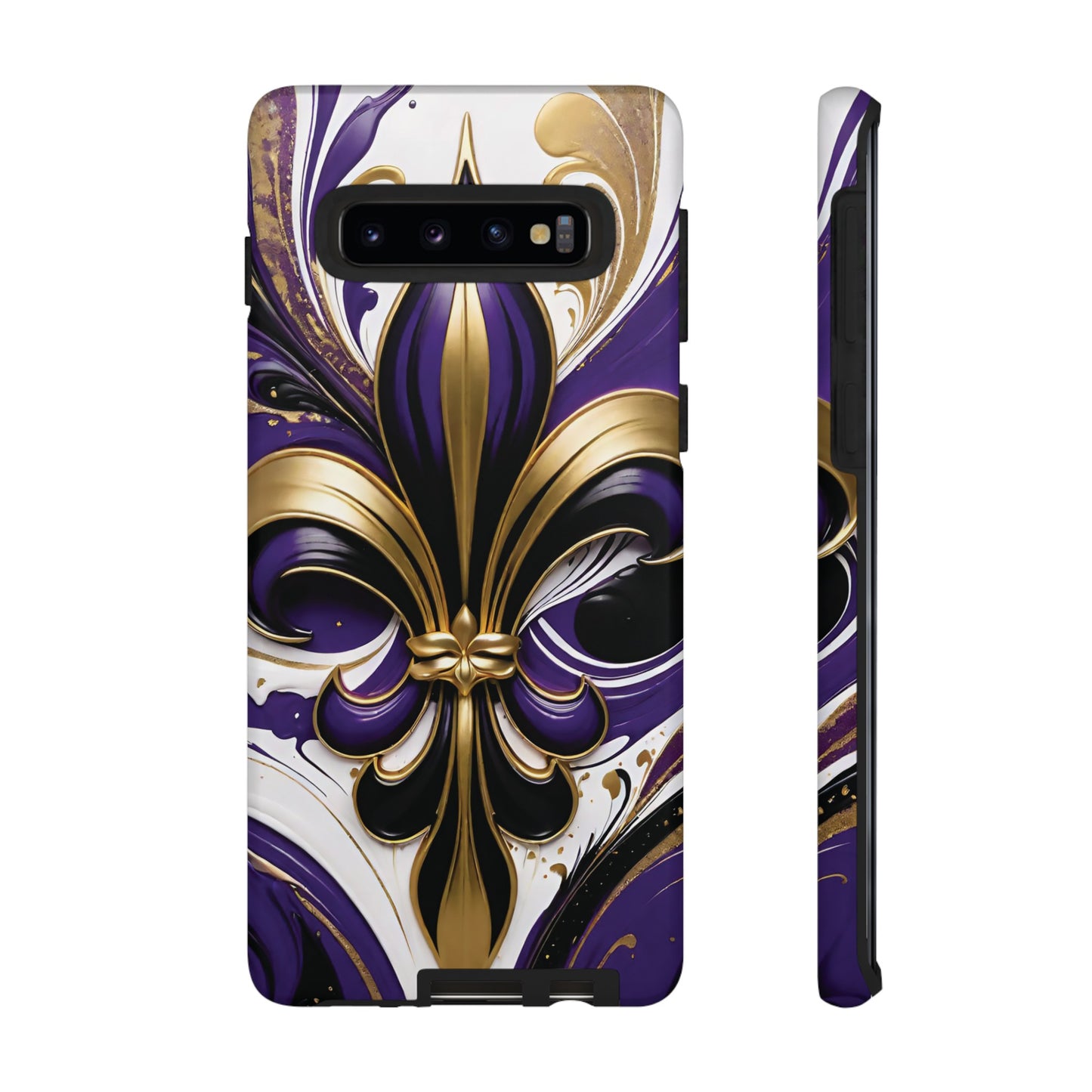Purple and Gold Fleur-de-Lis 02
