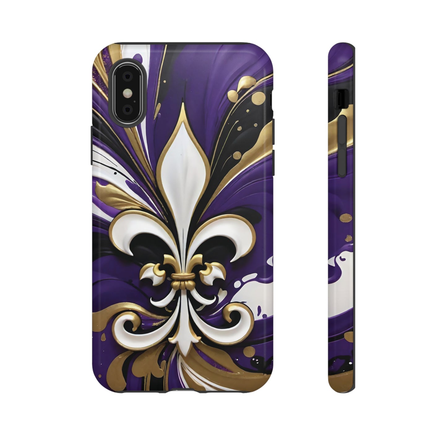 Purple and Gold Fleur-de-Lis 03