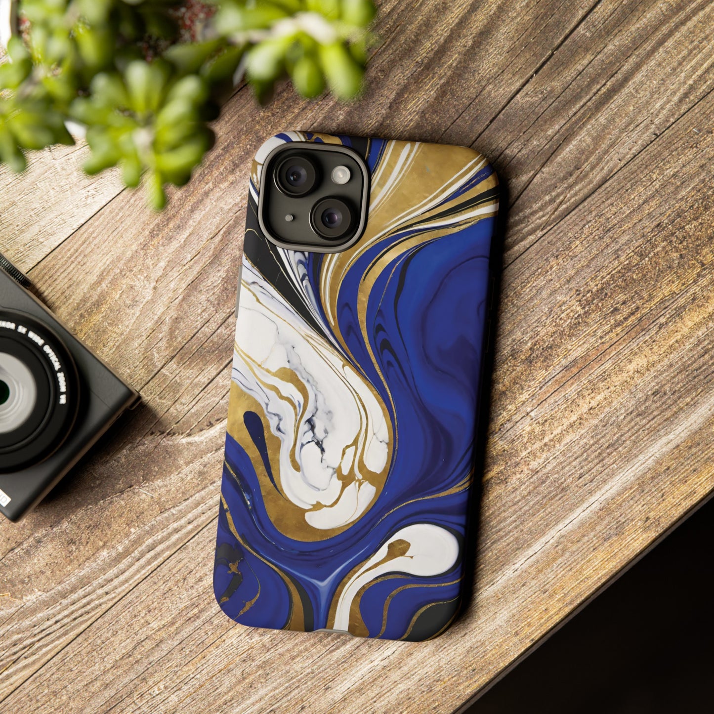 Blue and Gold Swirl 01