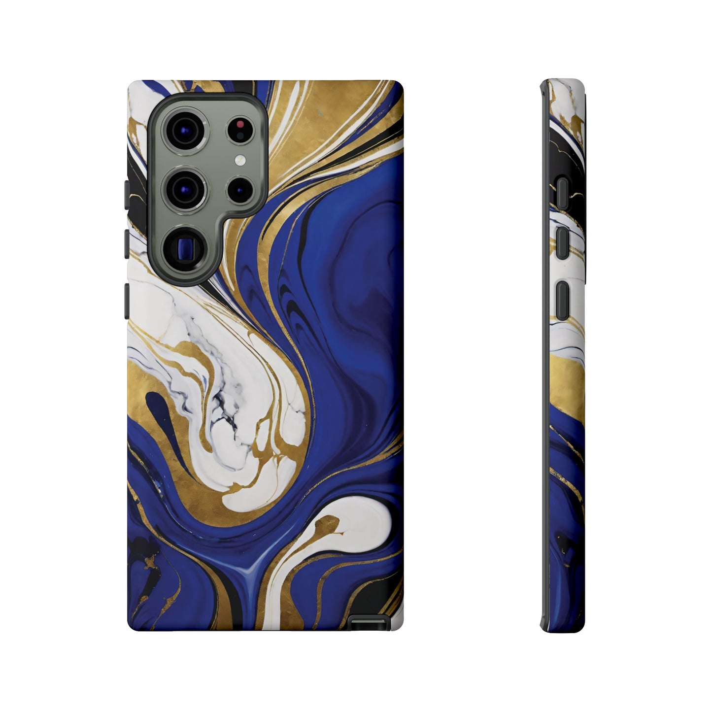 Blue and Gold Swirl 01