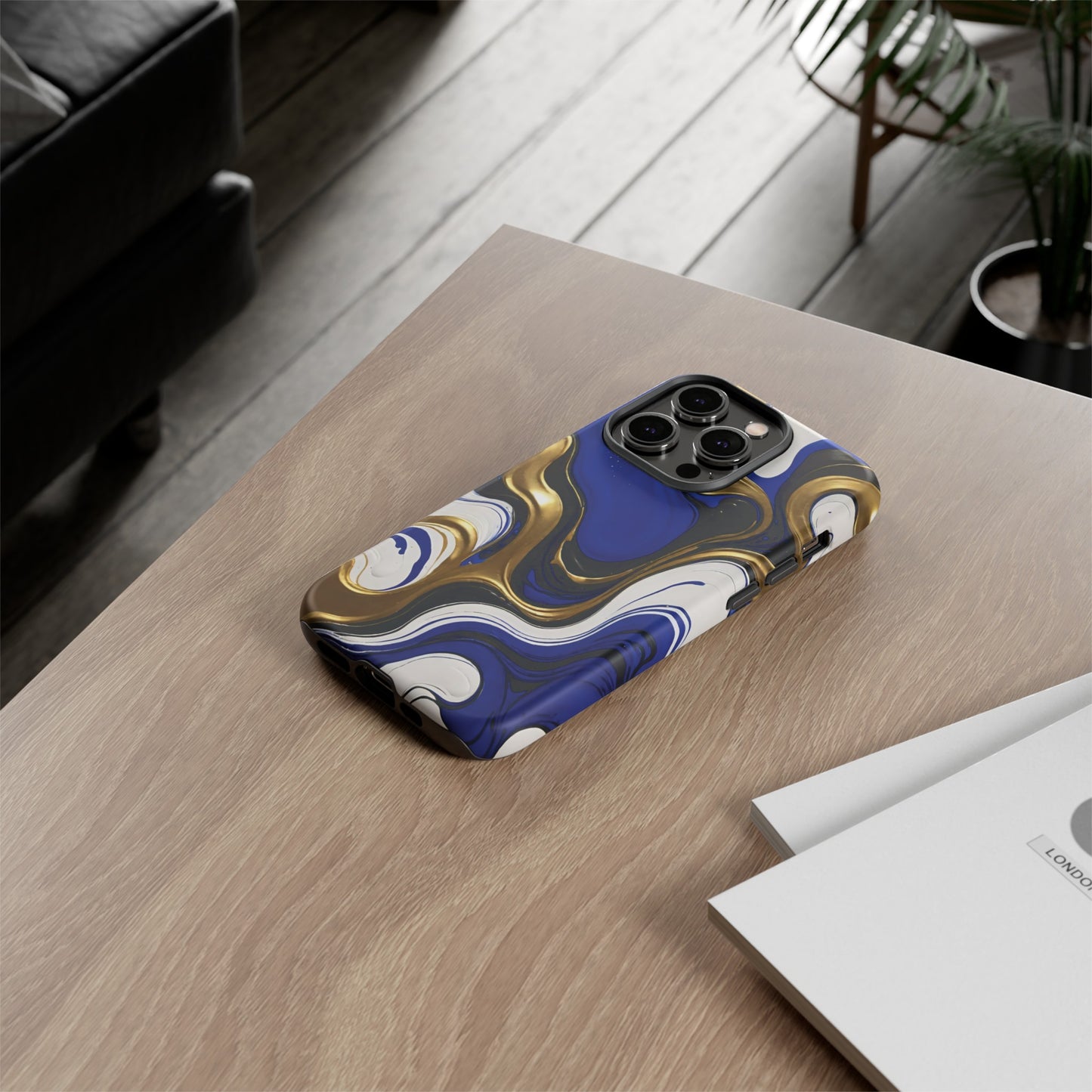 Blue and Gold Swirl 03