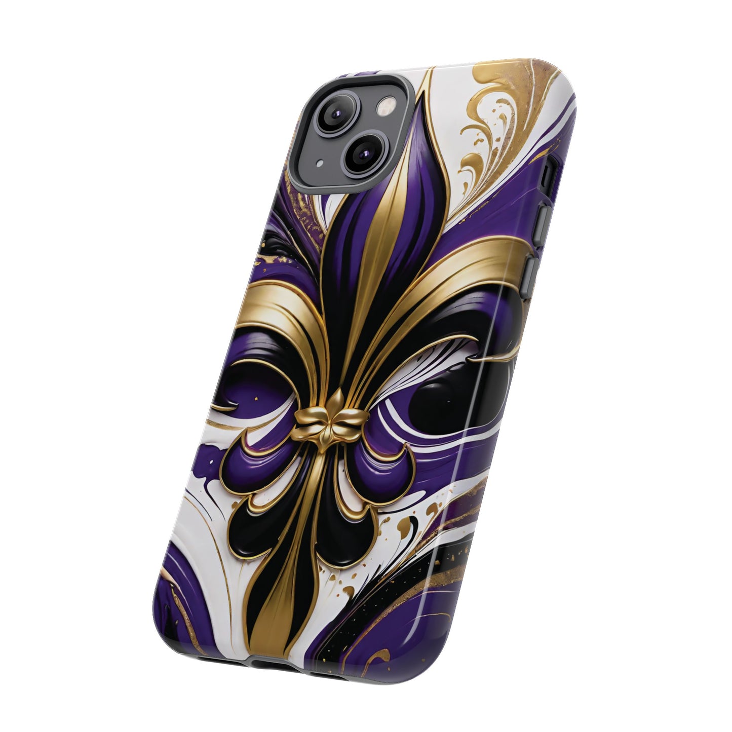 Purple and Gold Fleur-de-Lis 02