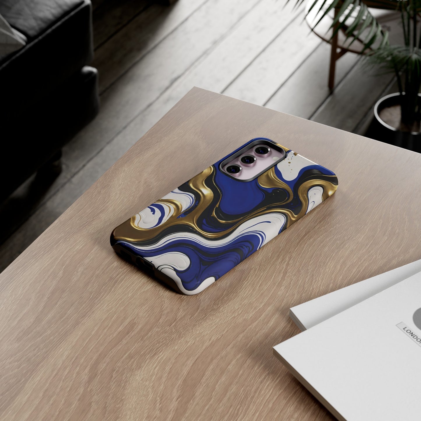 Blue and Gold Swirl 03