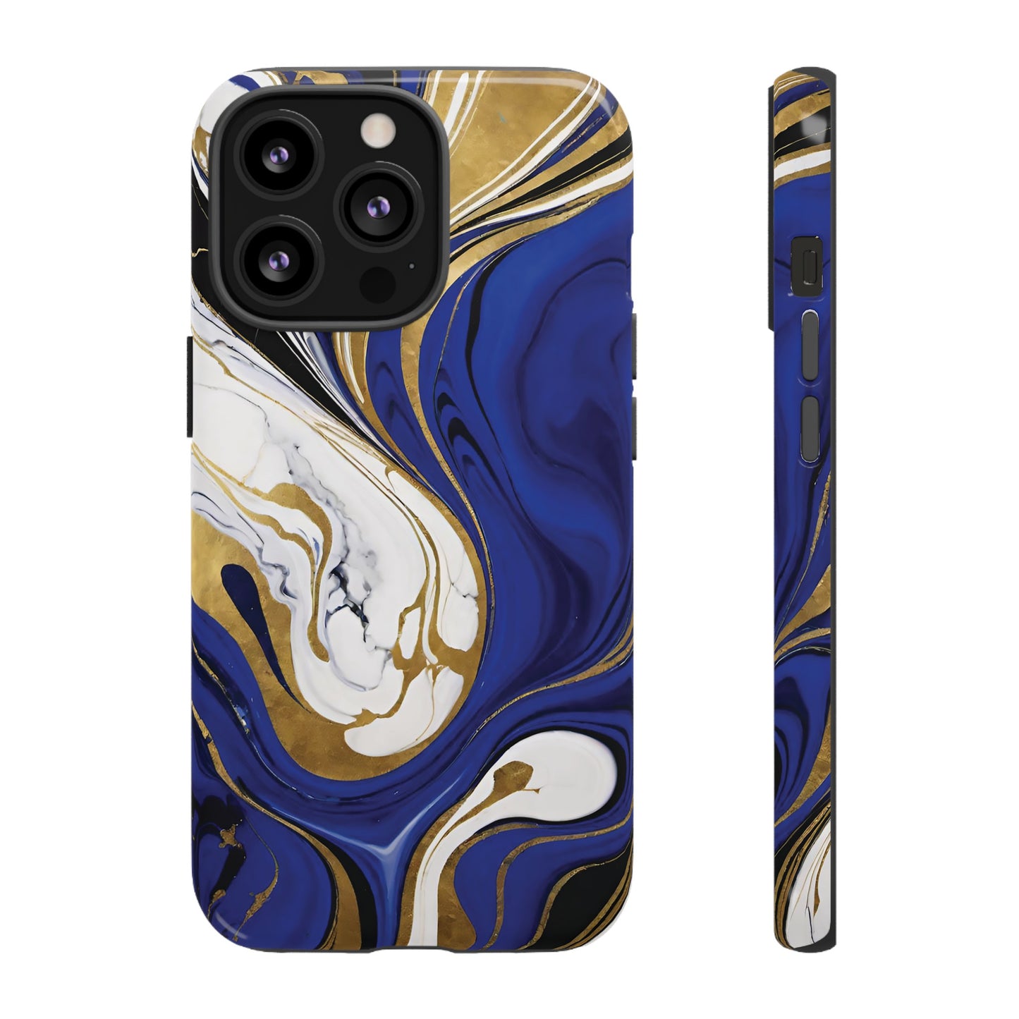 Blue and Gold Swirl 01