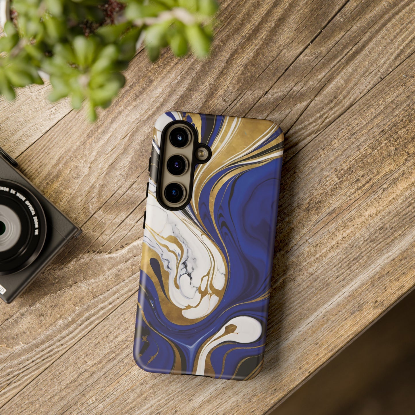 Blue and Gold Swirl 01