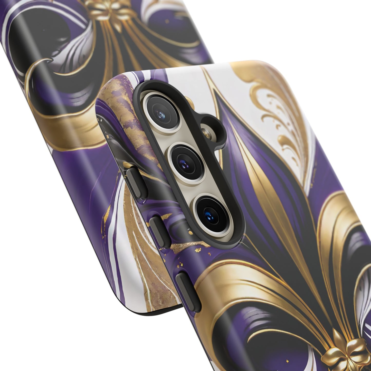 Purple and Gold Fleur-de-Lis 02