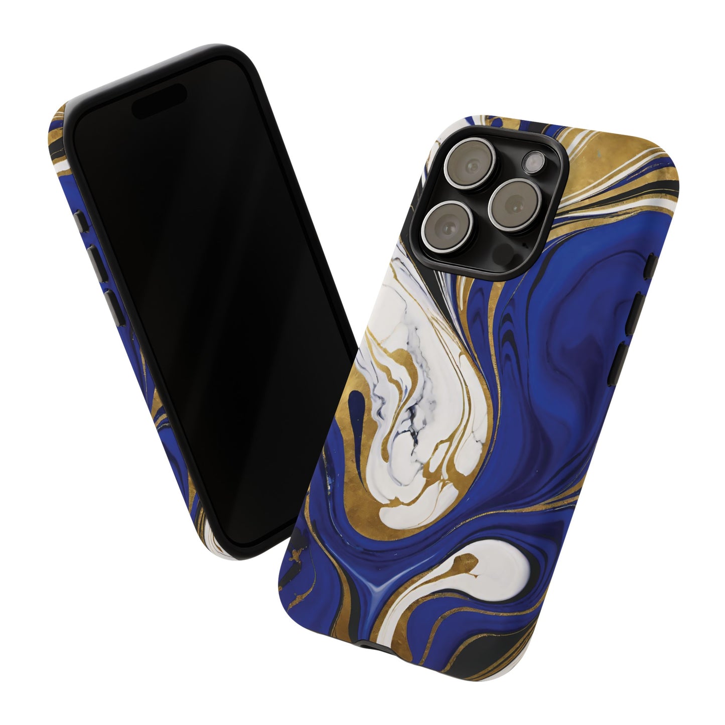 Blue and Gold Swirl 01