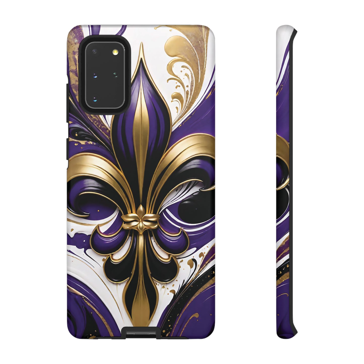 Purple and Gold Fleur-de-Lis 02