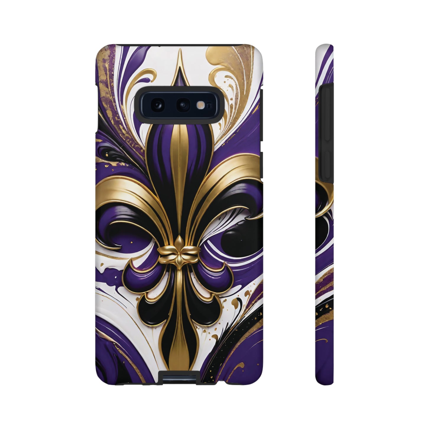 Purple and Gold Fleur-de-Lis 02