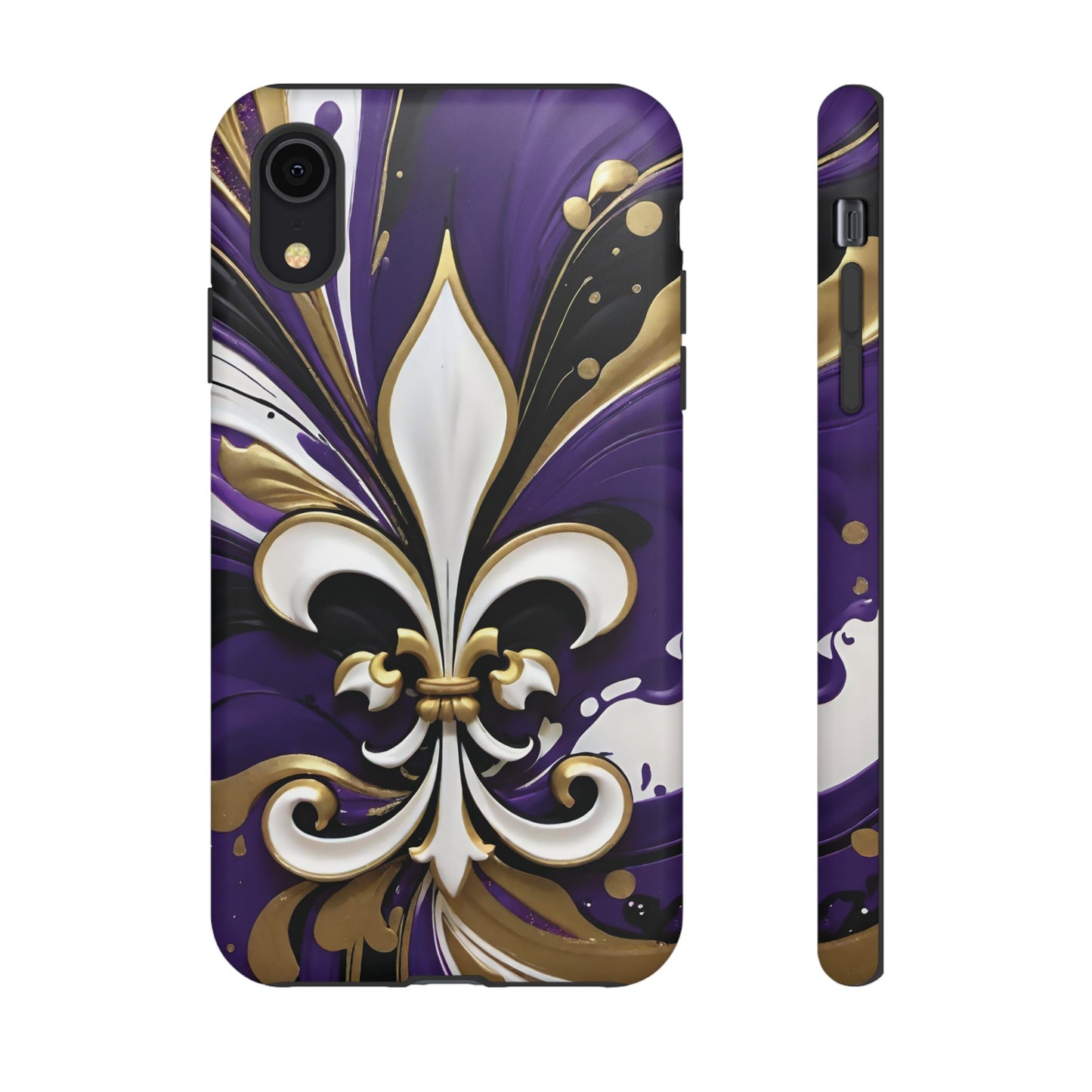 Purple and Gold Fleur-de-Lis 03