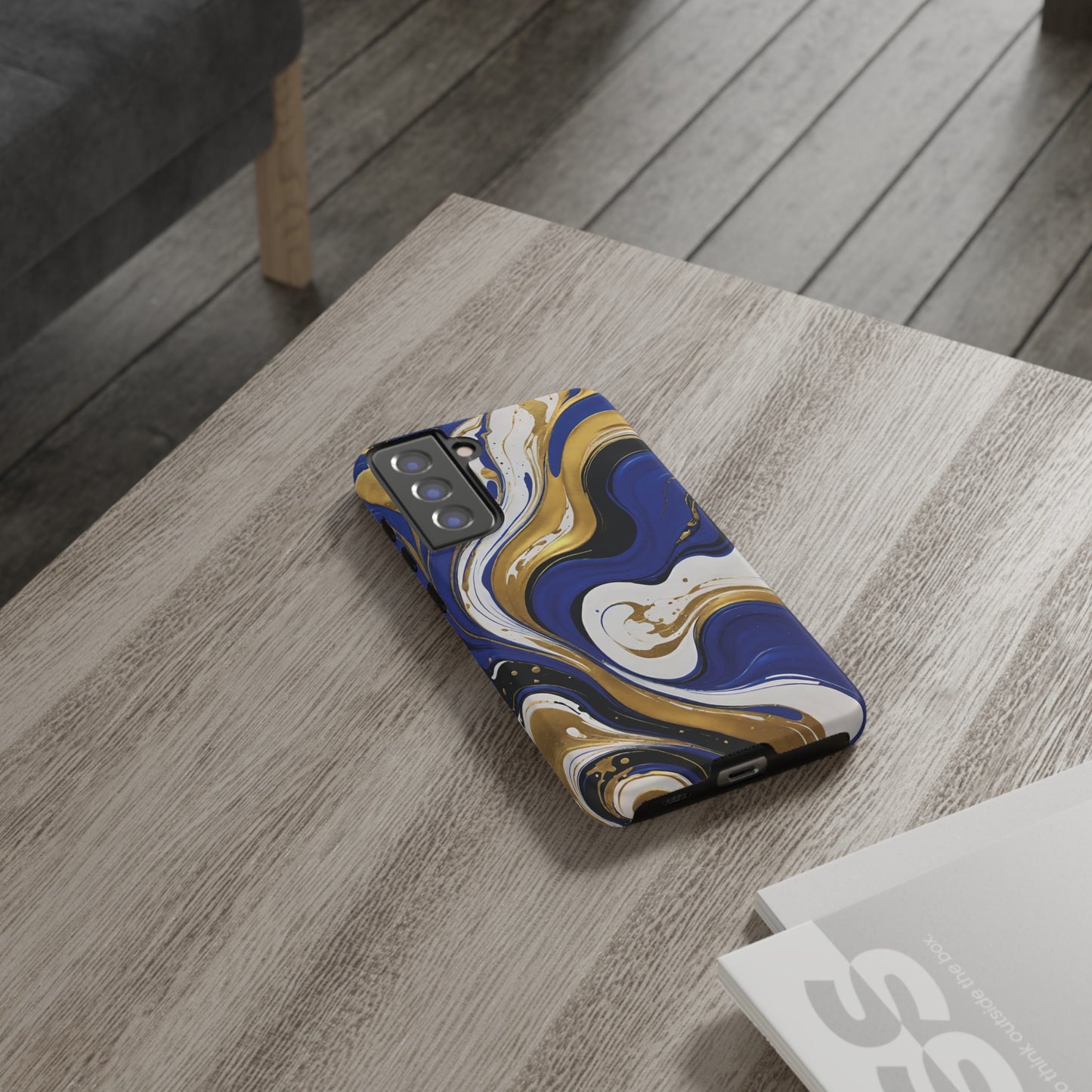 Blue and Gold Swirl 02
