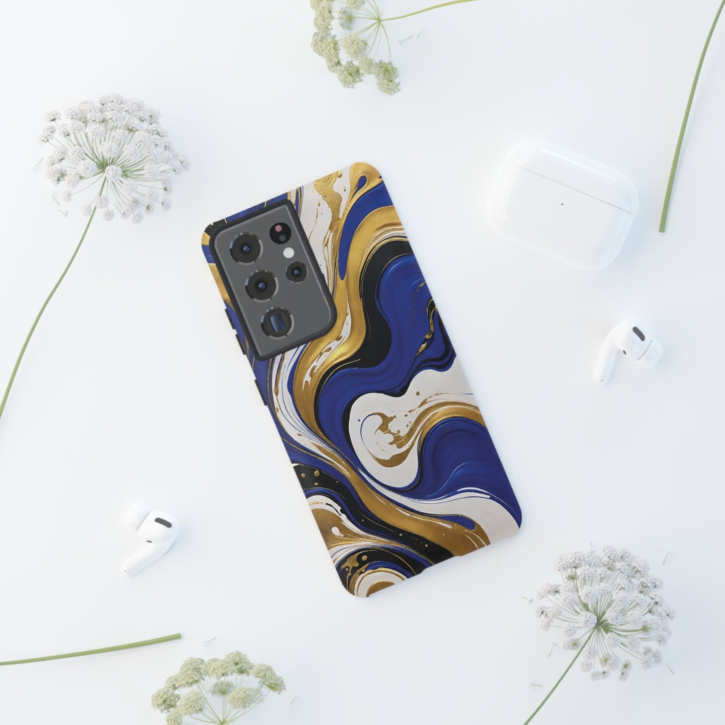 Blue and Gold Swirl 02