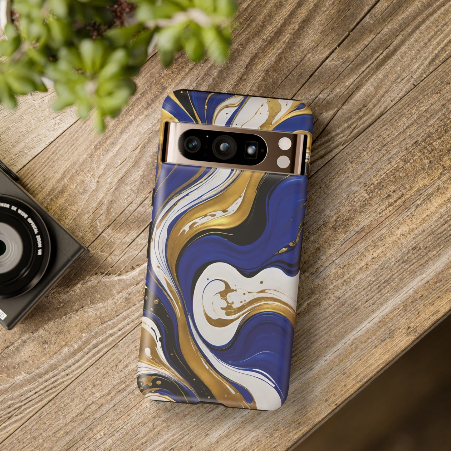 Blue and Gold Swirl 02
