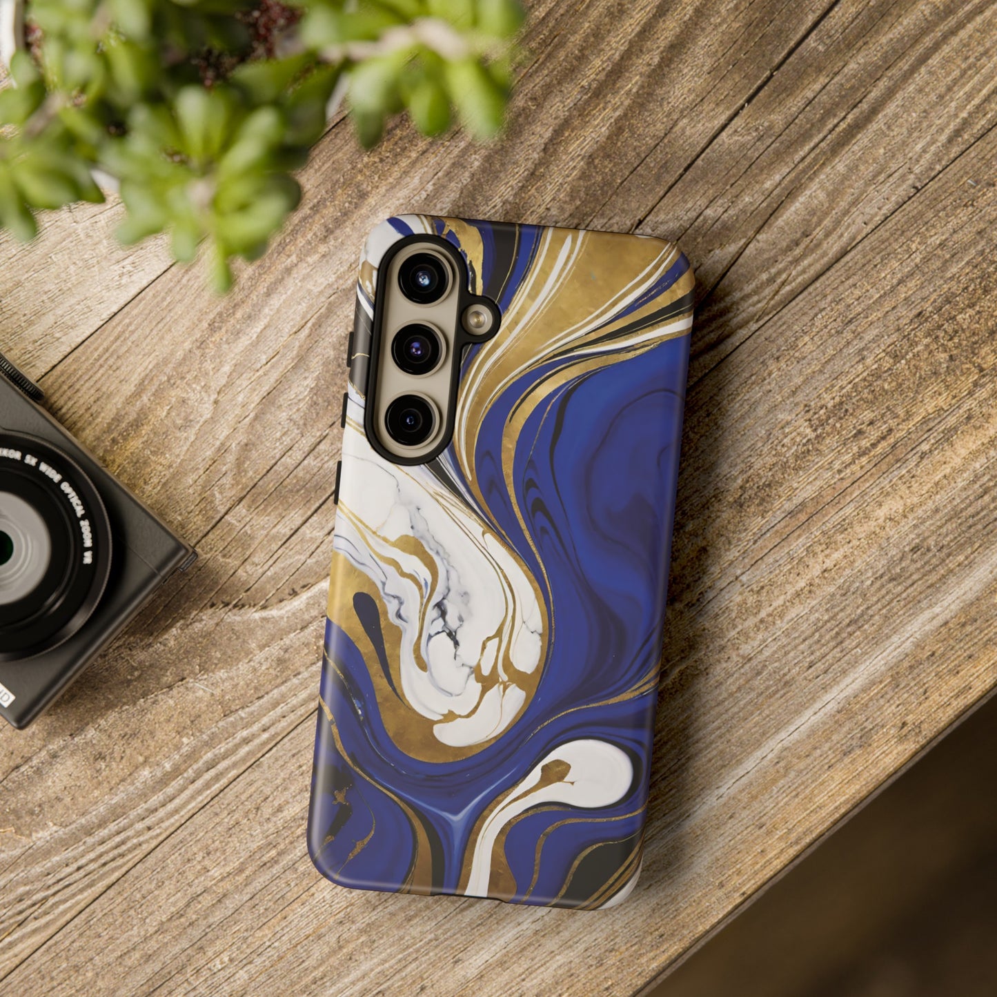 Blue and Gold Swirl 01