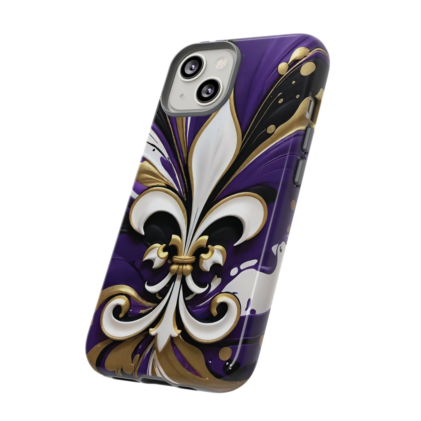 Purple and Gold Fleur-de-Lis 03