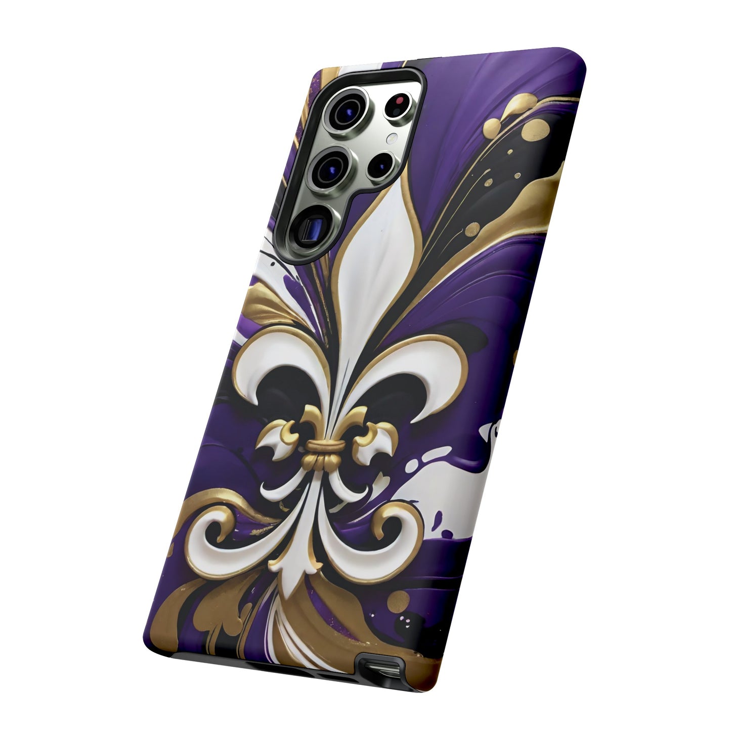 Purple and Gold Fleur-de-Lis 03
