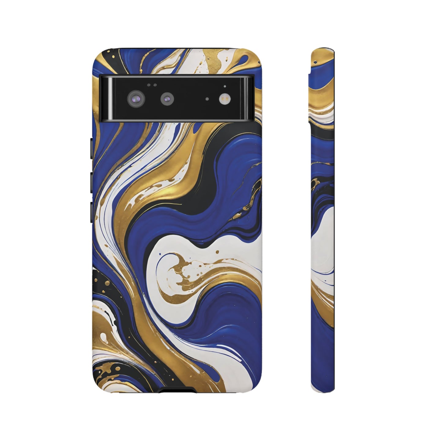 Blue and Gold Swirl 02