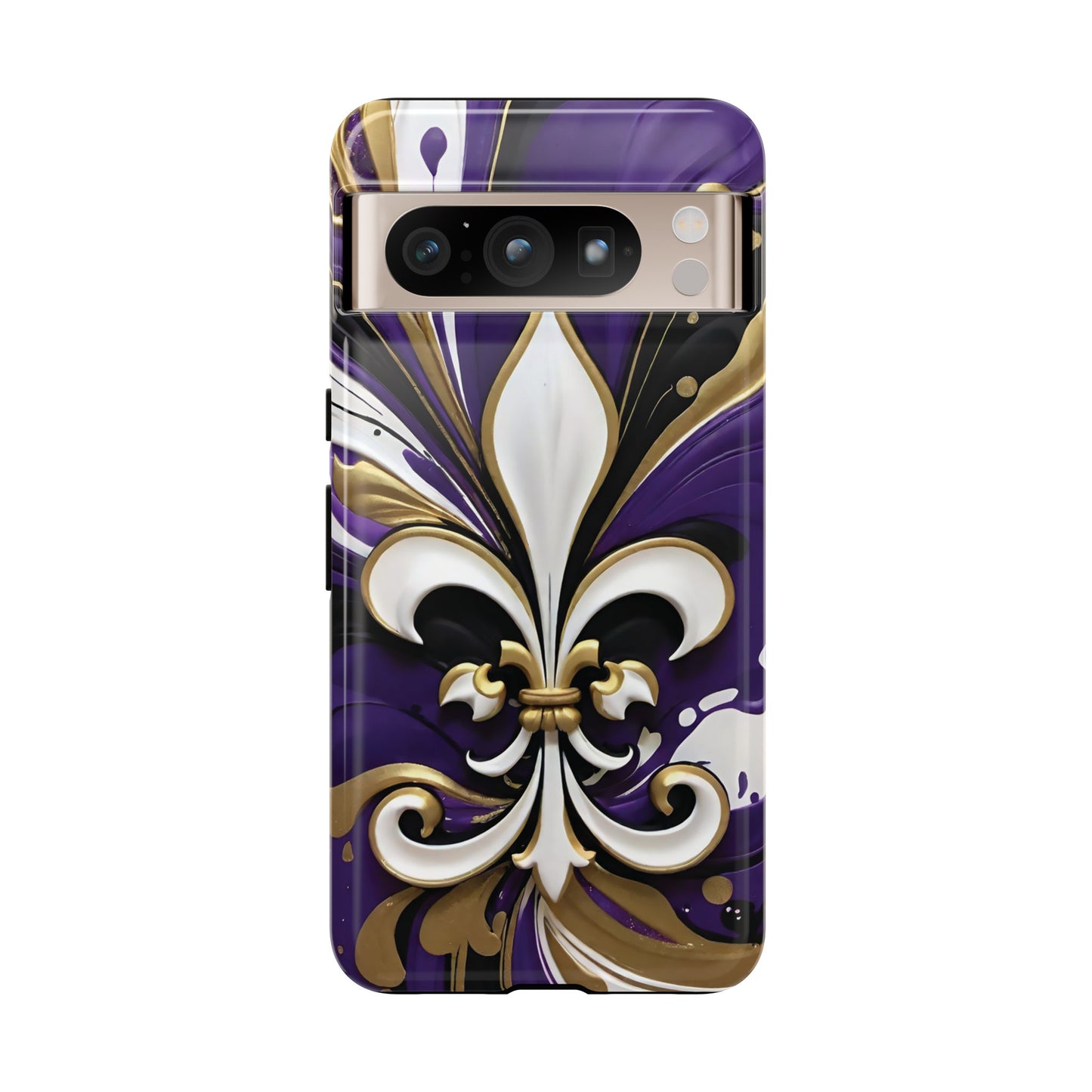 Purple and Gold Fleur-de-Lis 03