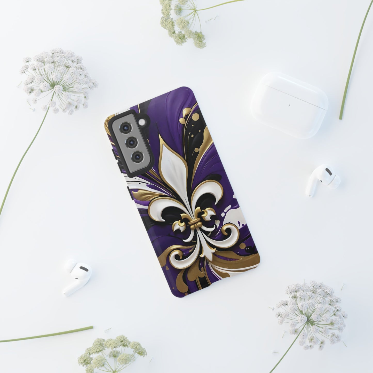 Purple and Gold Fleur-de-Lis 03