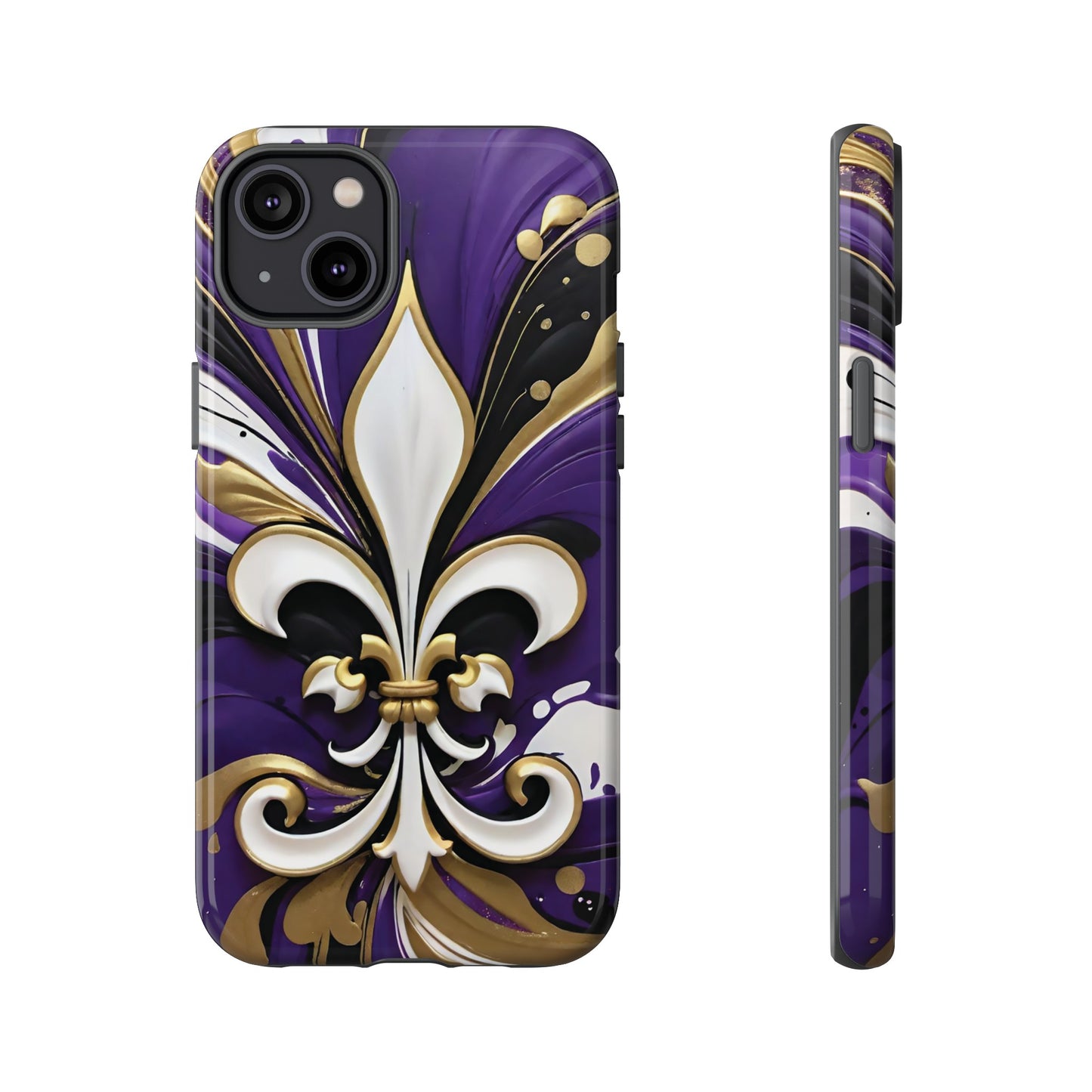 Purple and Gold Fleur-de-Lis 03
