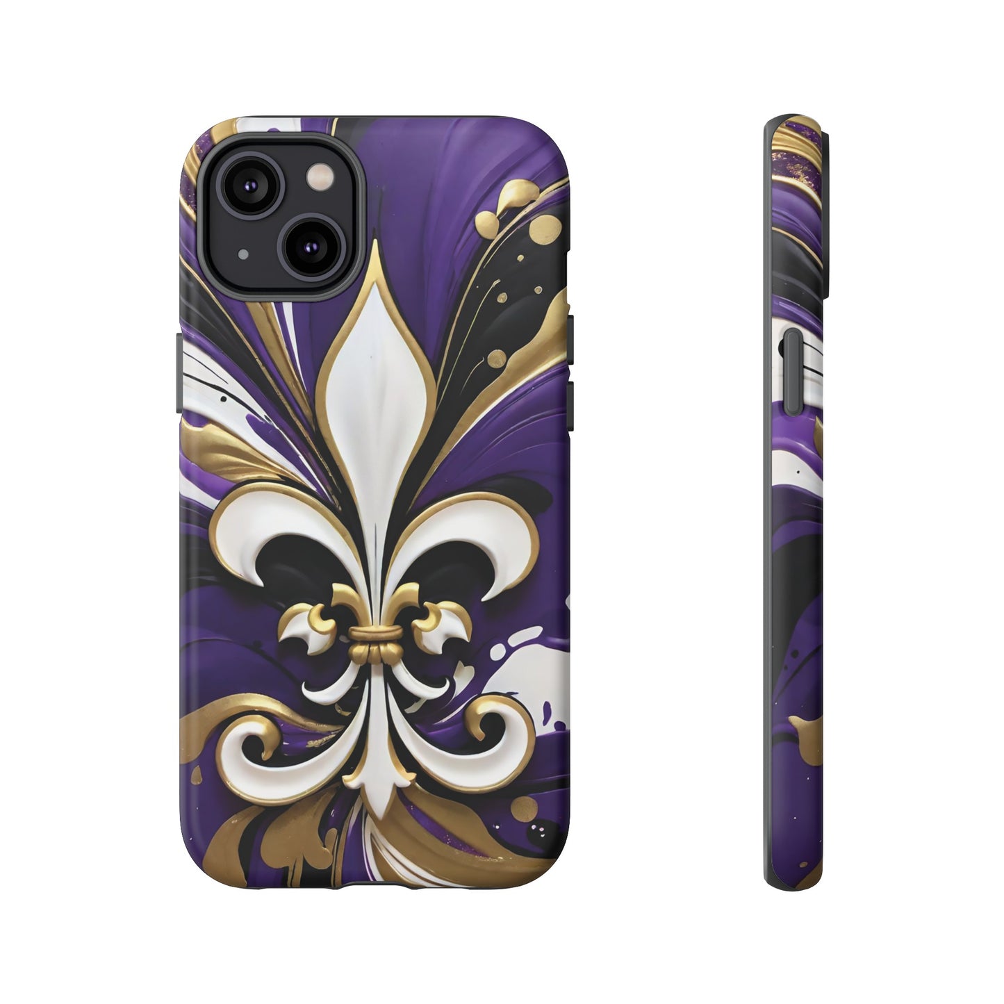 Purple and Gold Fleur-de-Lis 03