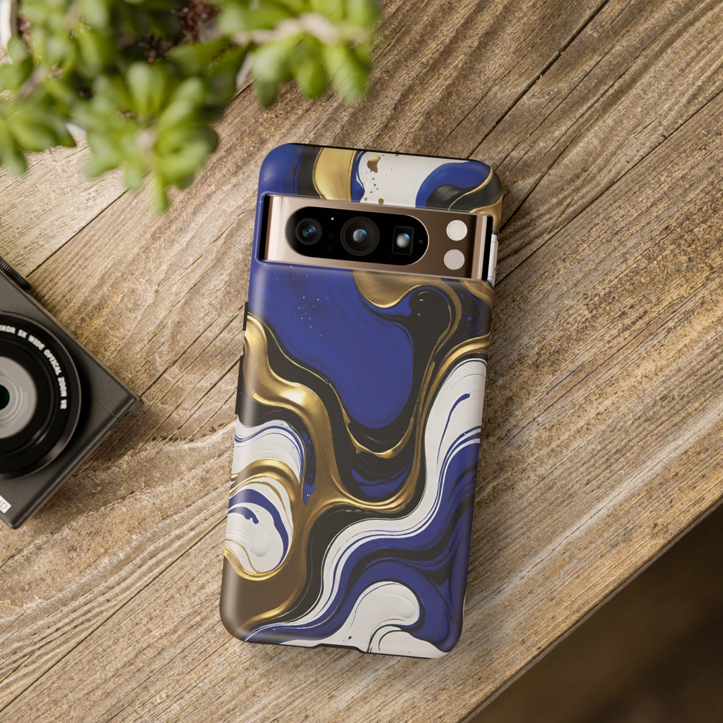 Blue and Gold Swirl 03