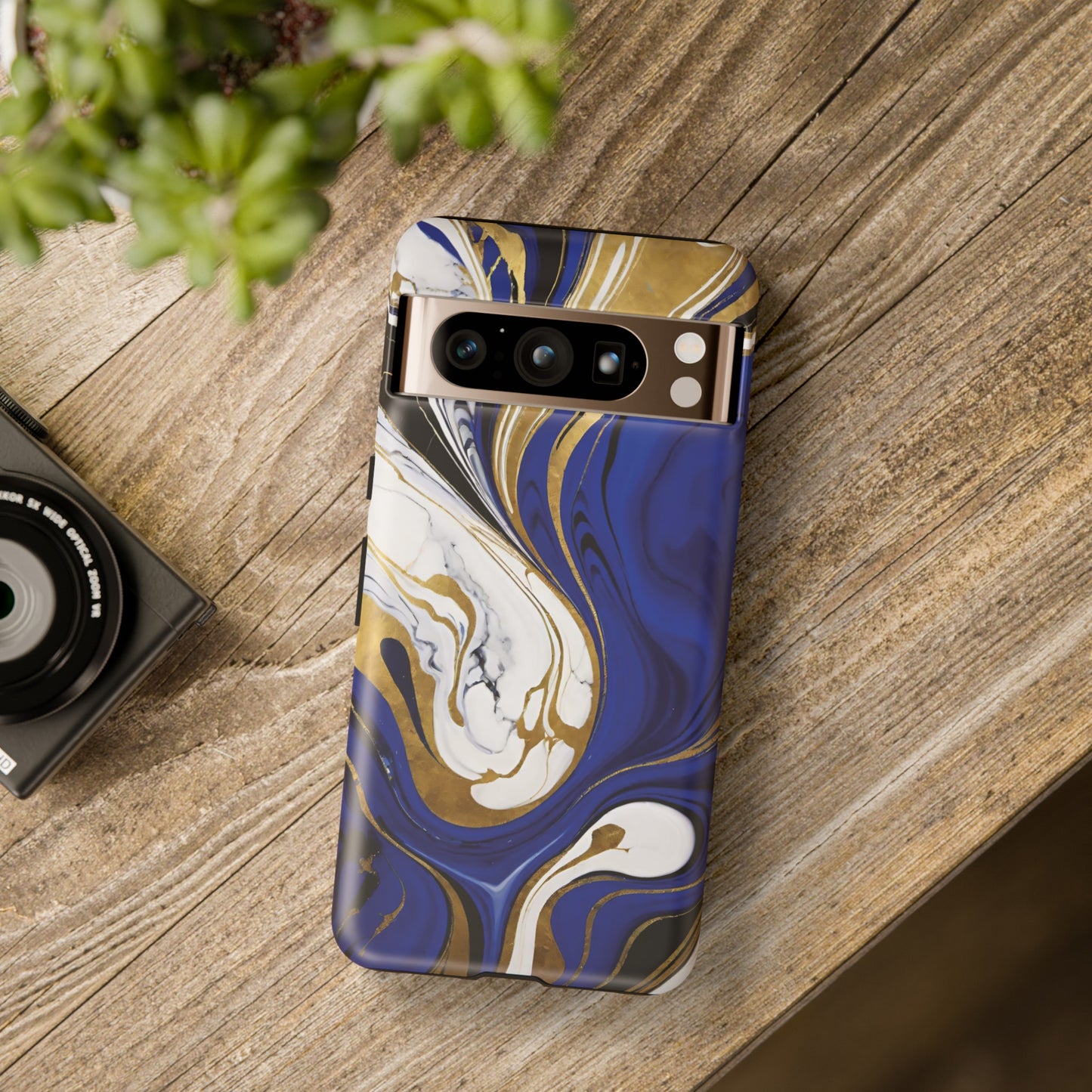 Blue and Gold Swirl 01
