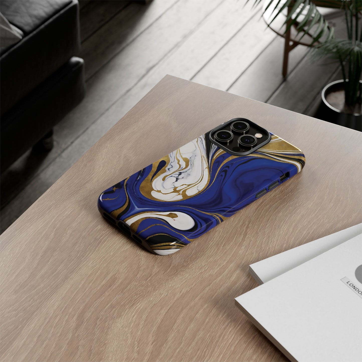 Blue and Gold Swirl 01